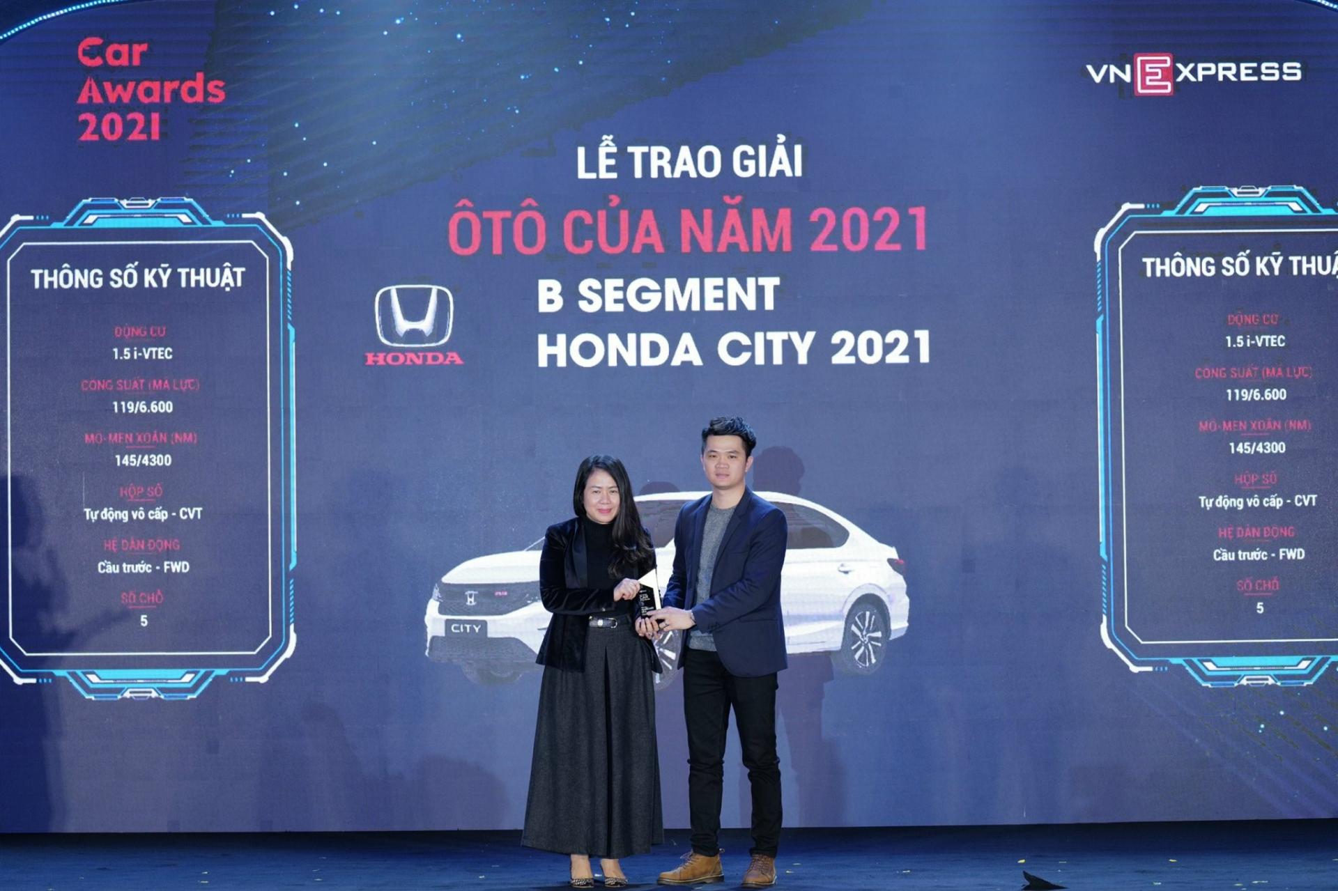 Honda CR-V Và Honda City Nhận Giải Thưởng “Ôtô Của Năm” Phân Khúc Xe Crossover Cỡ C Và Phân Khúc Xe Gầm Thấp Cỡ B Năm 2021