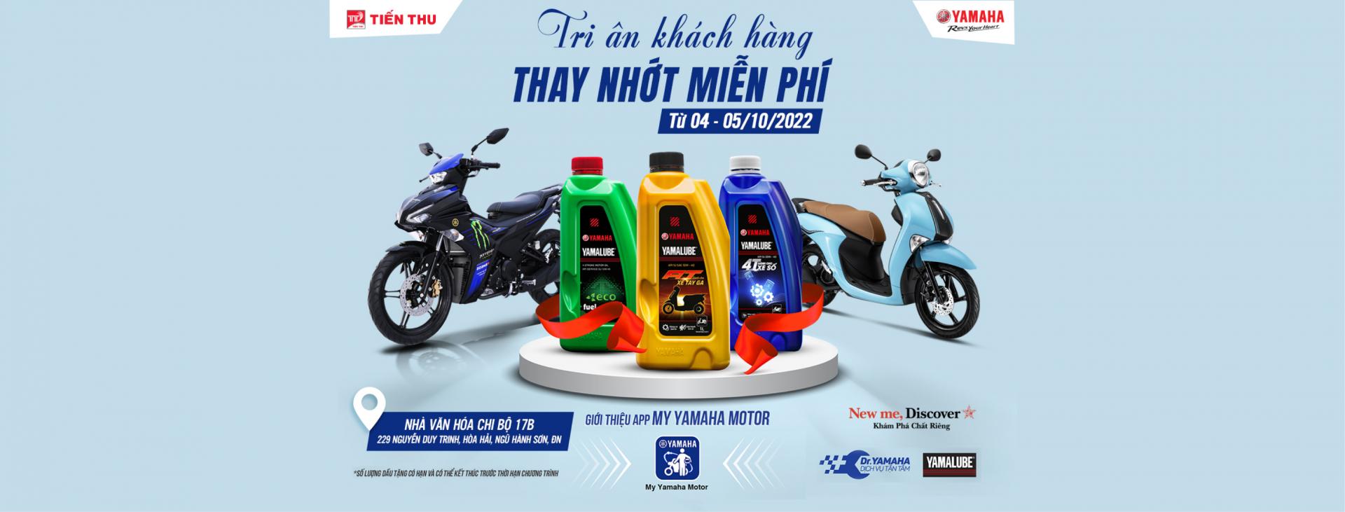 TRI ÂN KHÁCH HÀNG - THAY NHỚT MIỄN PHÍ XE YAMAHA