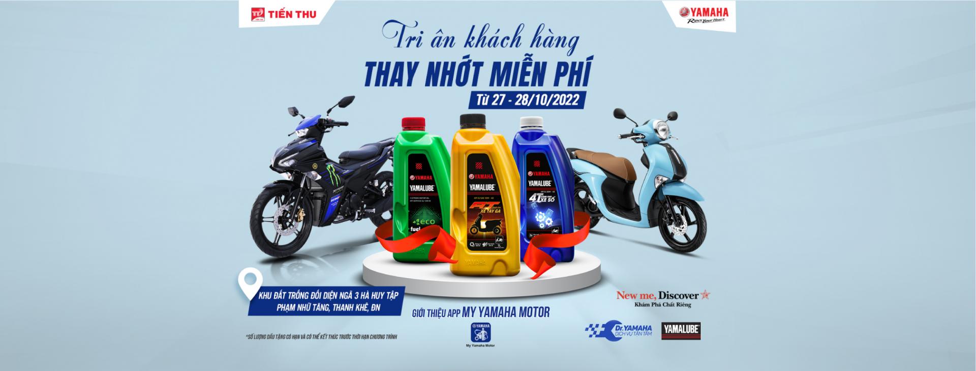 TRI ÂN KHÁCH HÀNG - THAY NHỚT MIỄN PHÍ XE YAMAHA