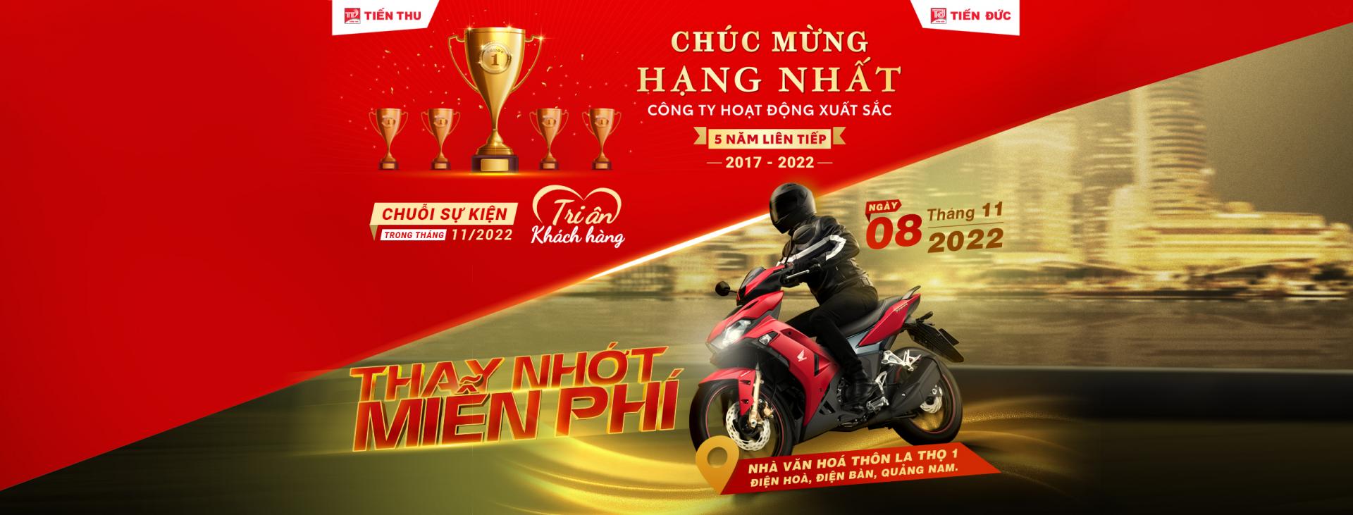 HEAD Tiến Đức 1 Tri Ân Khách Hàng - Thay Nhớt Miễn Phí