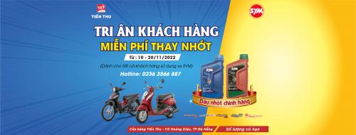 Tri Ân Khách Hàng - Thay Nhớt Miễn Phí Xe SYM