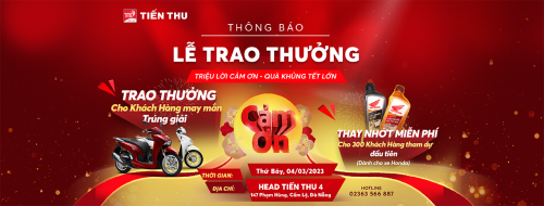 Thông Báo Lễ Trao Thưởng Chương Trình Triệu Lời Cảm Ơn - Quà Khủng Tết Lớn