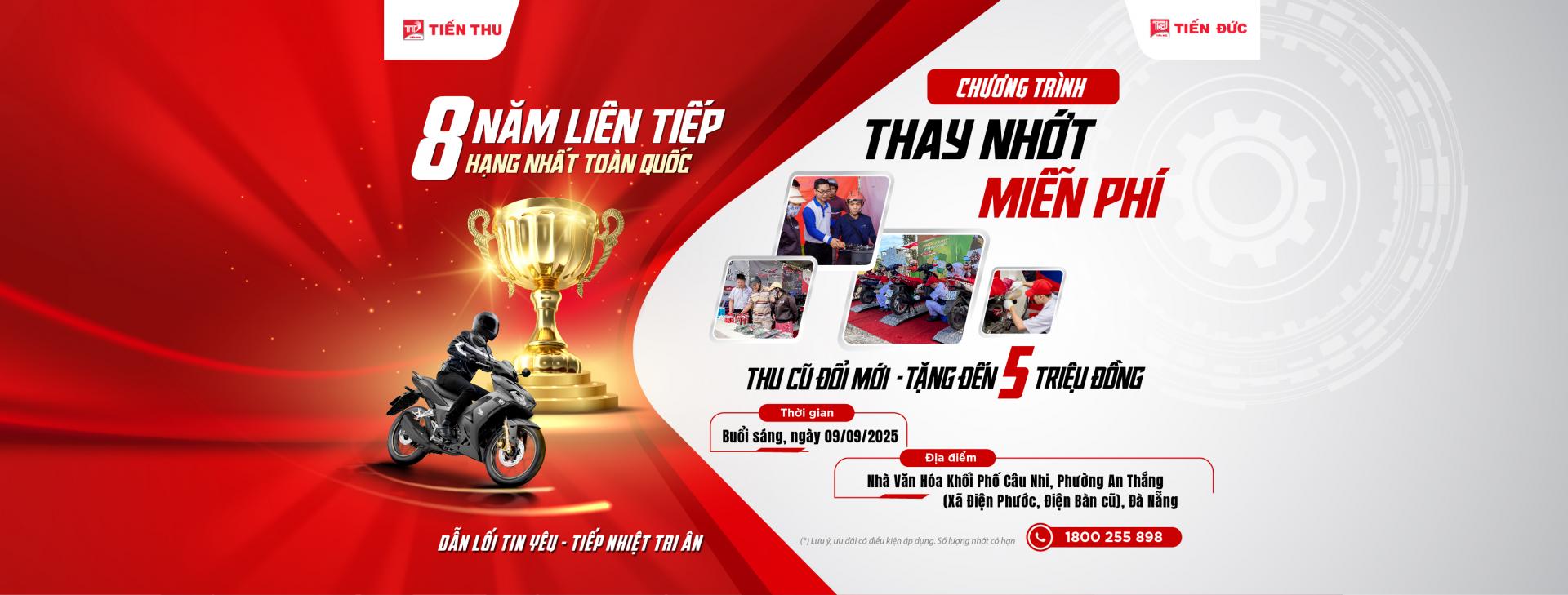 HEAD Tiến Đức #1 Tri Ân Khách Hàng, Thay Nhớt Miễn Phí