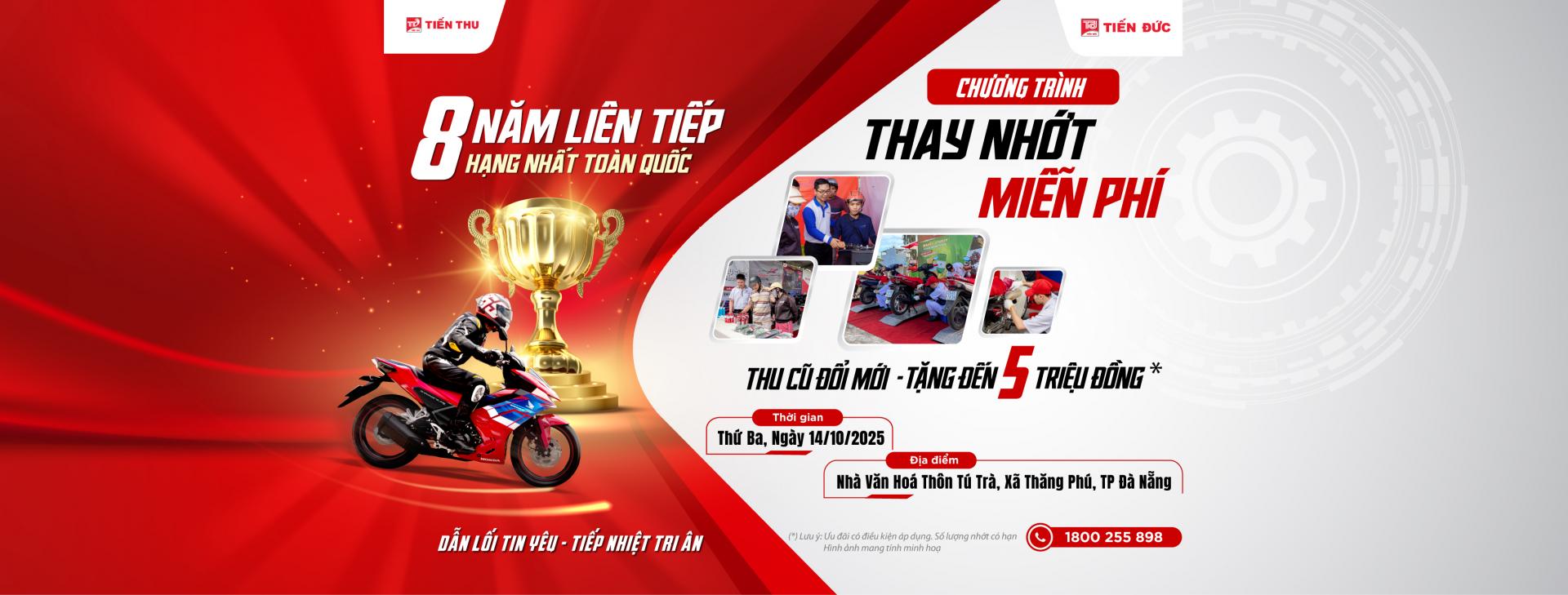 HEAD Tiến Đức #2 Tri Ân Khách Hàng, Thay Nhớt Miễn Phí