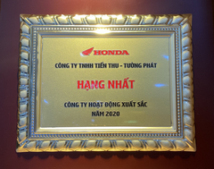 Hạng Nhất Công Ty Hoạt Động Xuất Sắc Năm 2020
