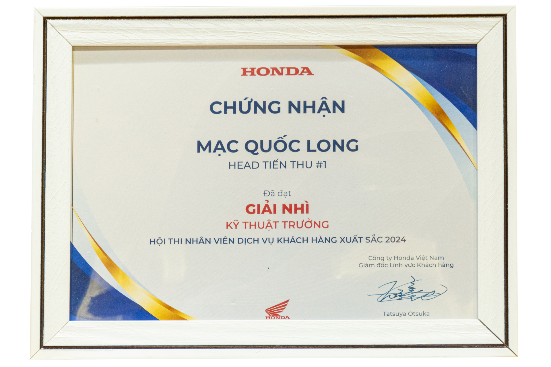 Giải Nhì hạng mục Kỹ Thuật Trưởng Xuất Sắc 2024